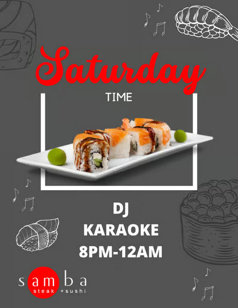 KARAOKE EVERY SATURDAY!