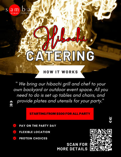 Samba Steak and Sushi: Elevate Your Spring and Summer with Exquisite Hibachi Catering!